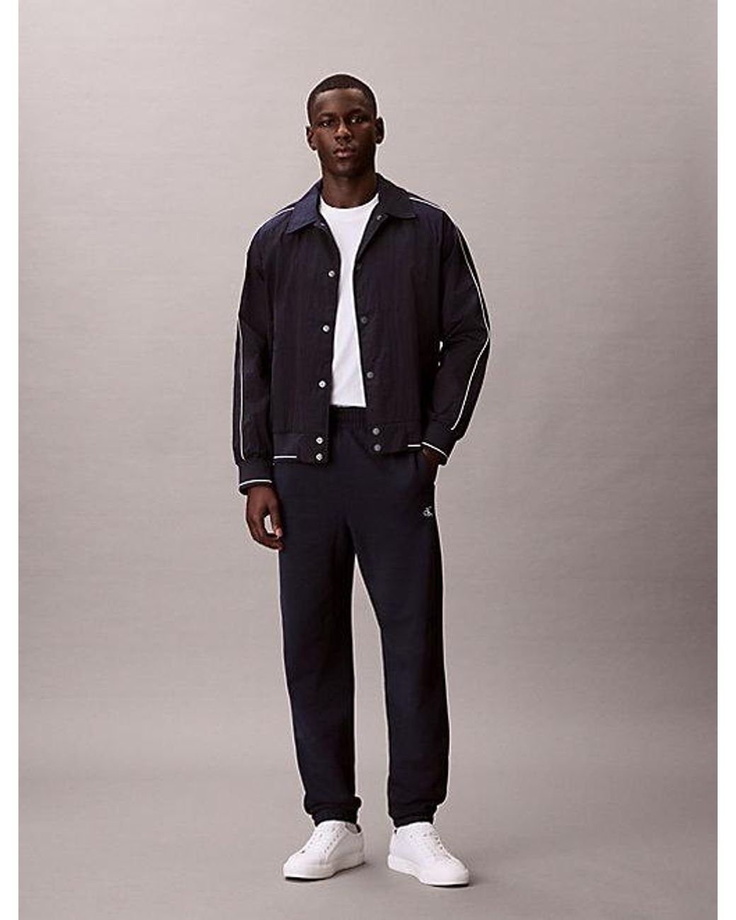 Calvin Klein Blue Jeans Cotton Terry Joggers for men