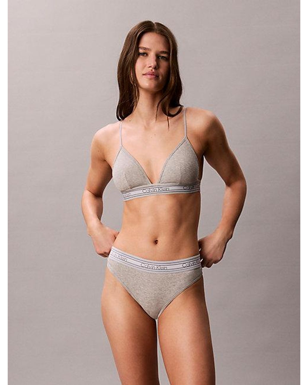 Calvin Klein Multicolor Thong Icon Cotton Modal Stripe Rib