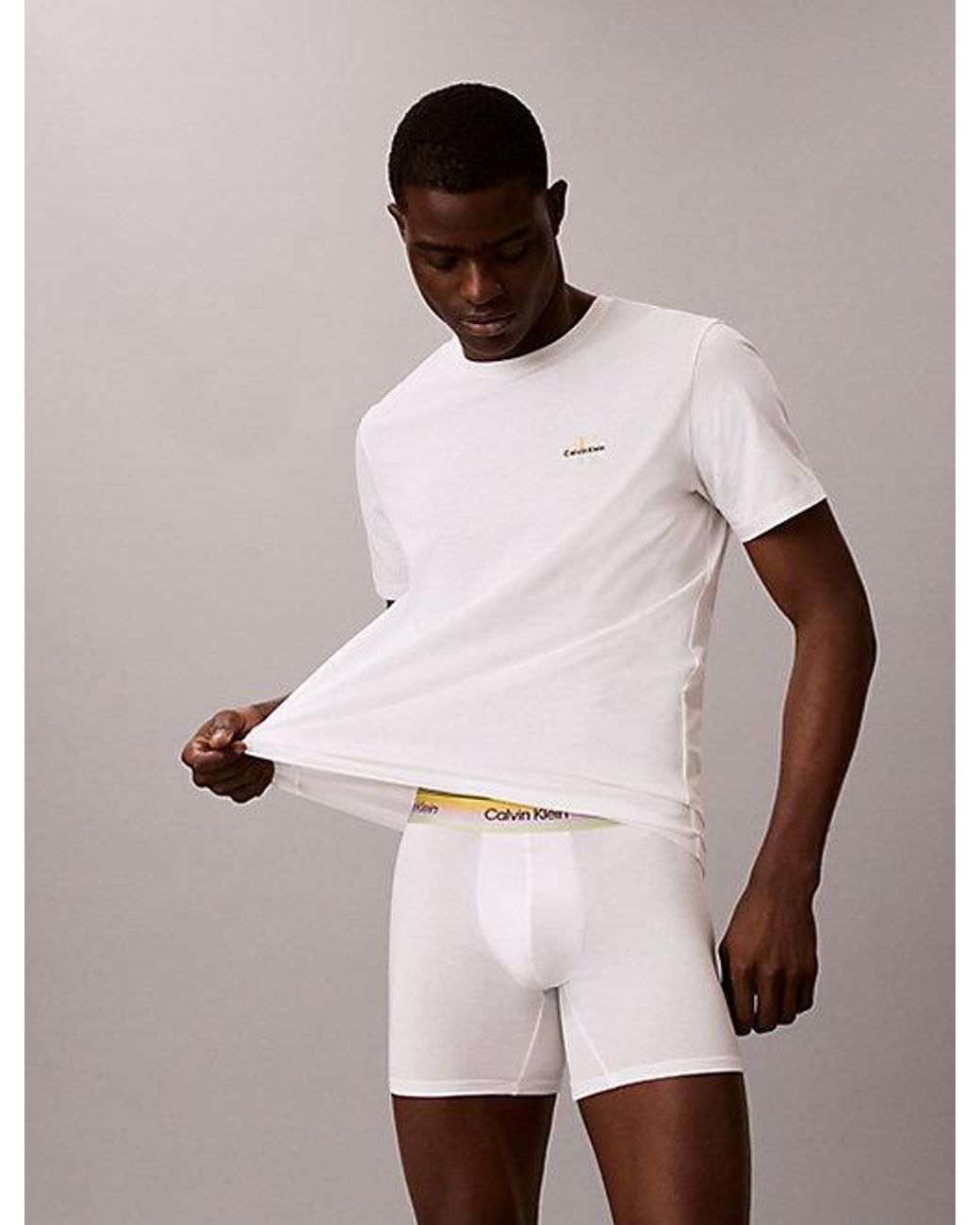 Calvin Klein White Lounge T-Shirt Icon Cotton for men
