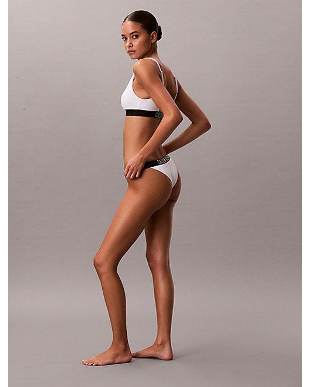 Calvin Klein White Brazilian Bikini Bottoms Intense Power