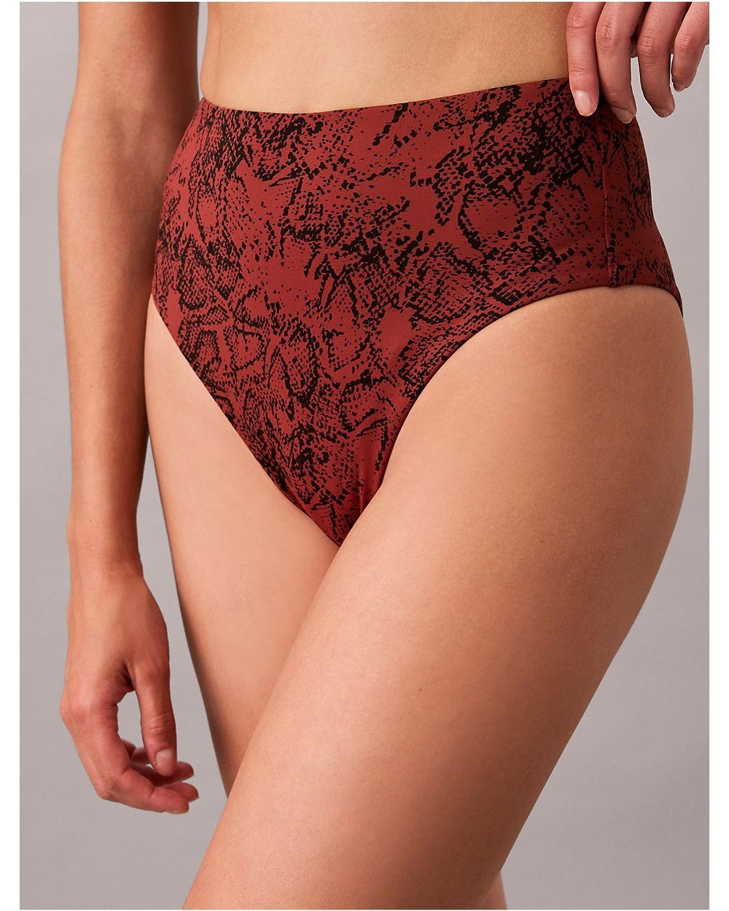 Calvin Klein Orange Solid Swim Bikini Bottom
