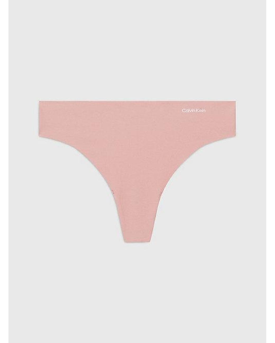 Calvin Klein Pink Thong Invisibles Cotton
