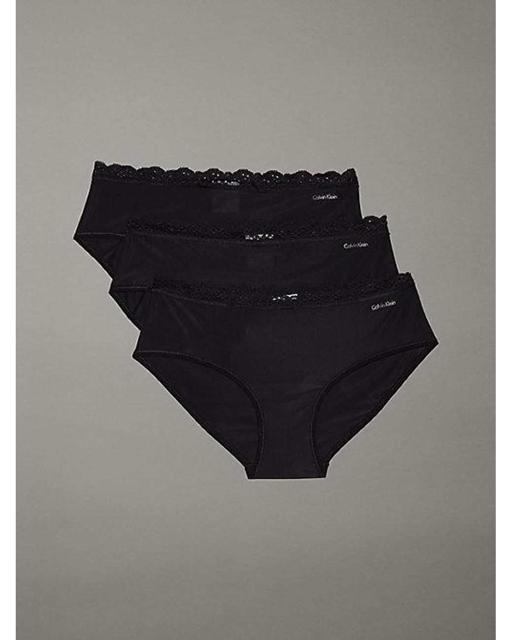 Calvin Klein Black 3 Pack Hipster Panties
