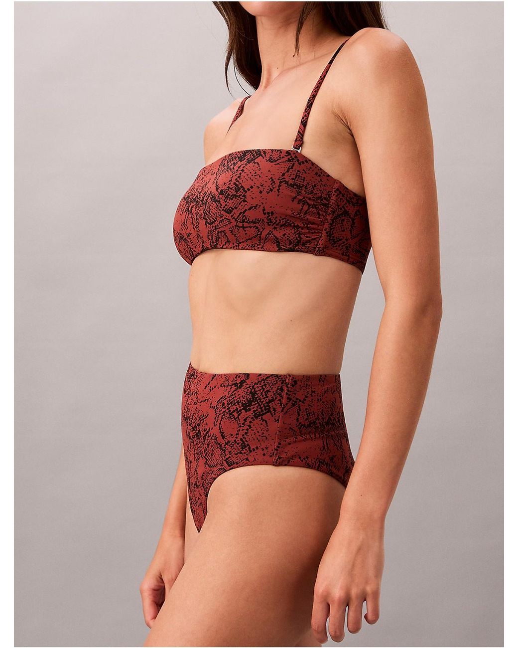 Calvin Klein Orange Solid Swim Bikini Bottom