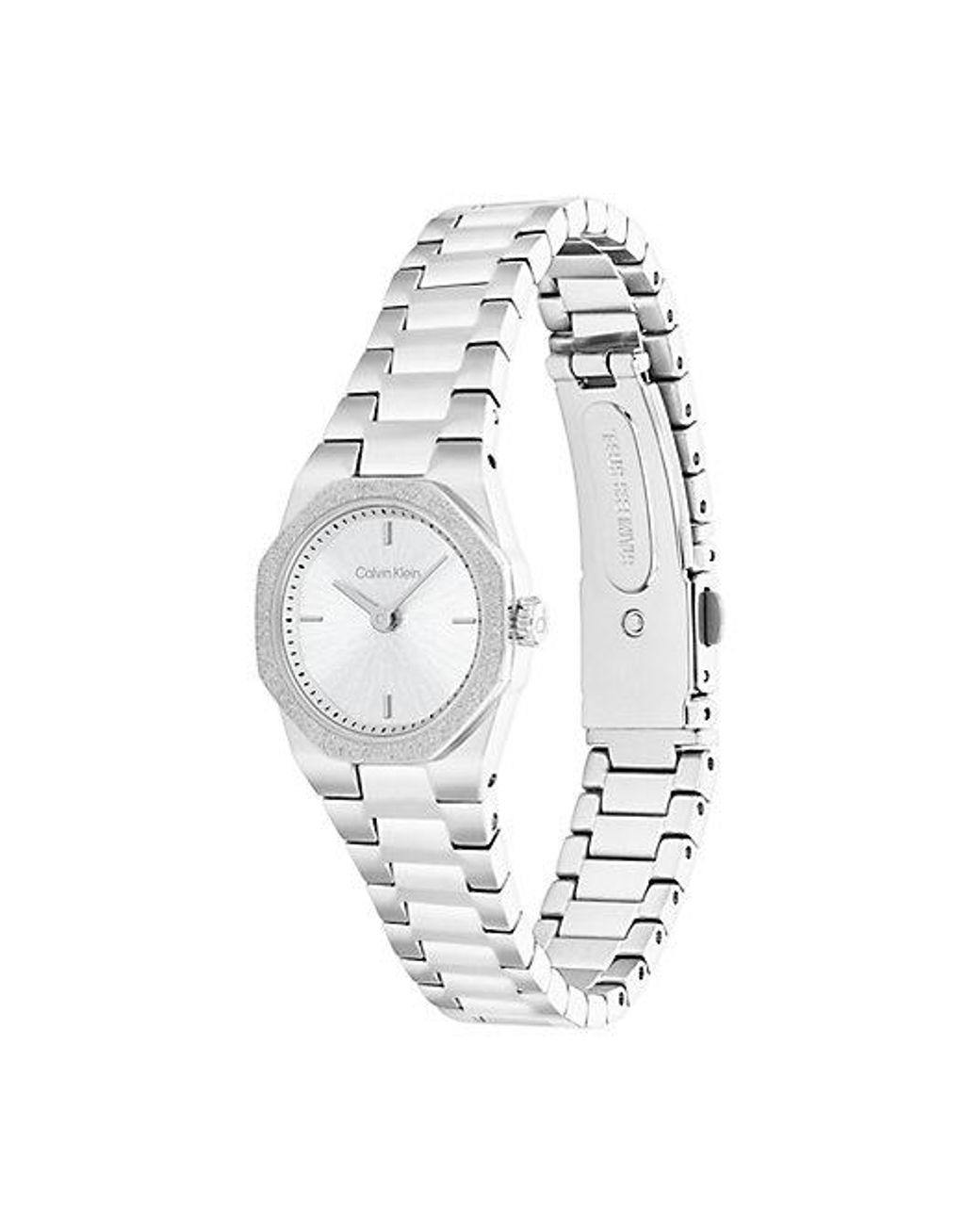 Calvin Klein White Sculpted Geometric Bracelet Watch