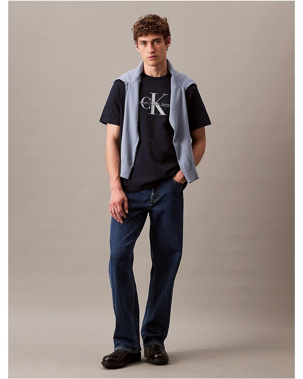 Calvin Klein Blue Calvin Klein Monologo Tee for men