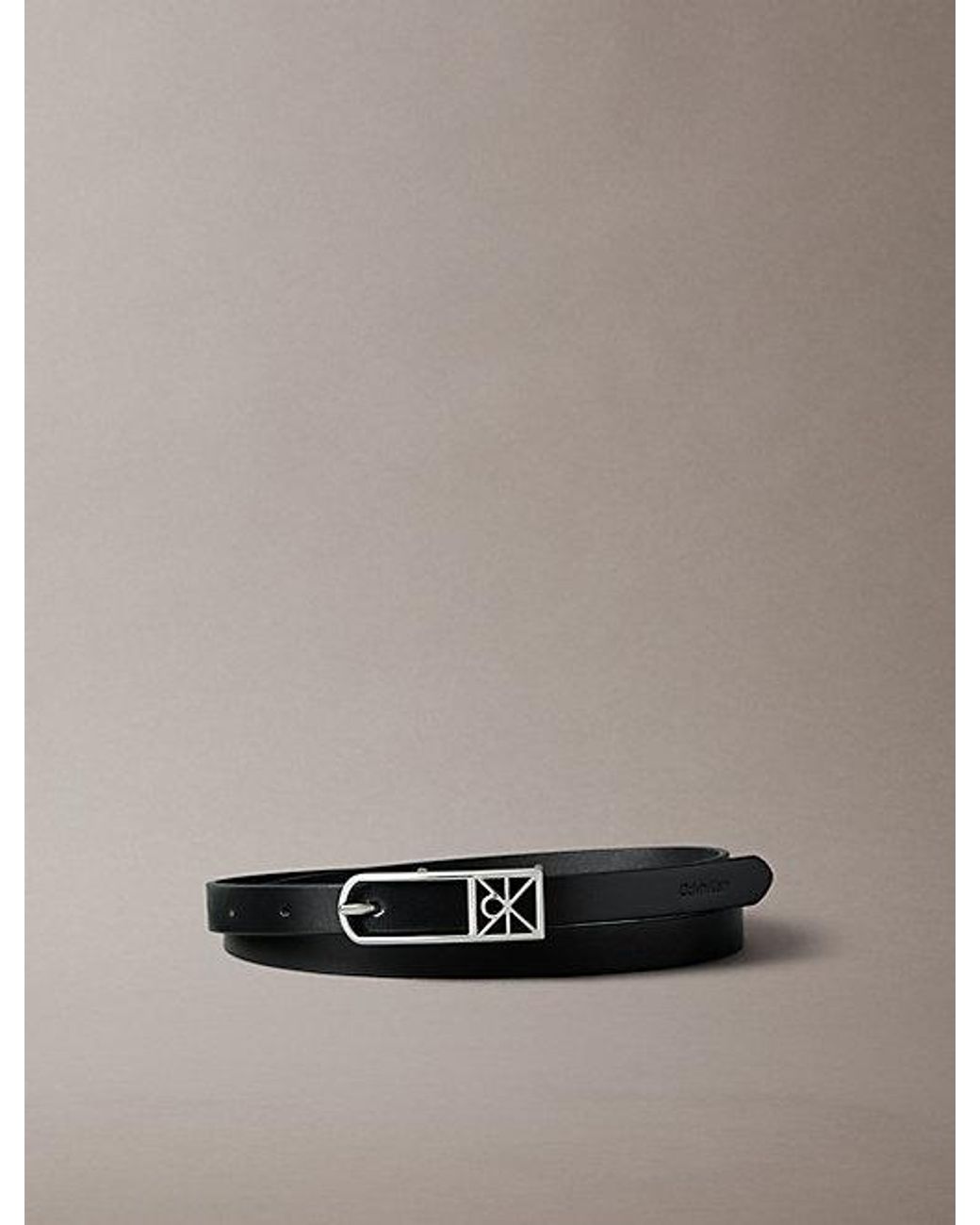 Calvin Klein Multicolor Slim Emblem Logo Buckle Belt