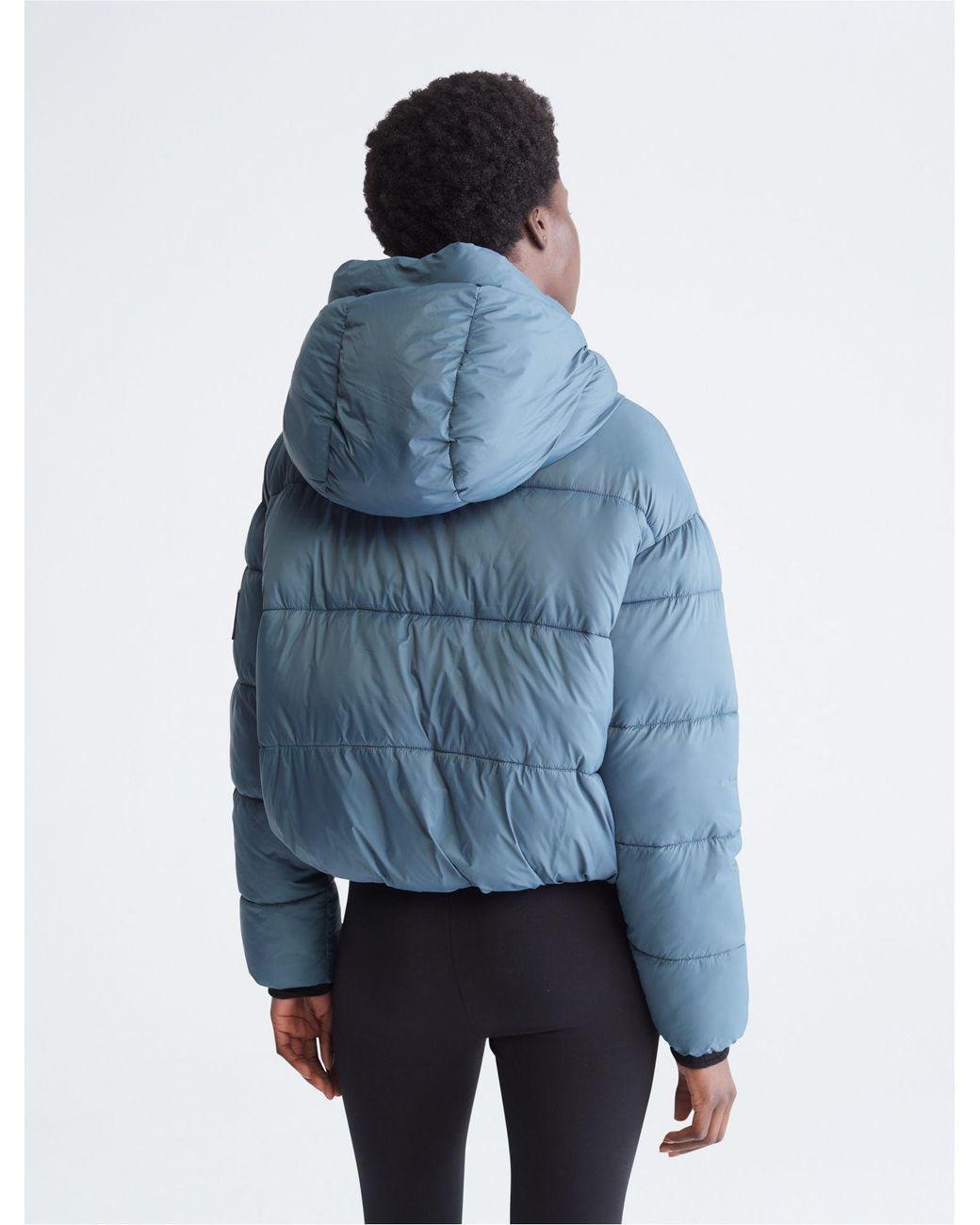 Naleving van seksueel Bewust worden Calvin Klein Repreve® Short Boxy Puffer Jacket in Blue | Lyst
