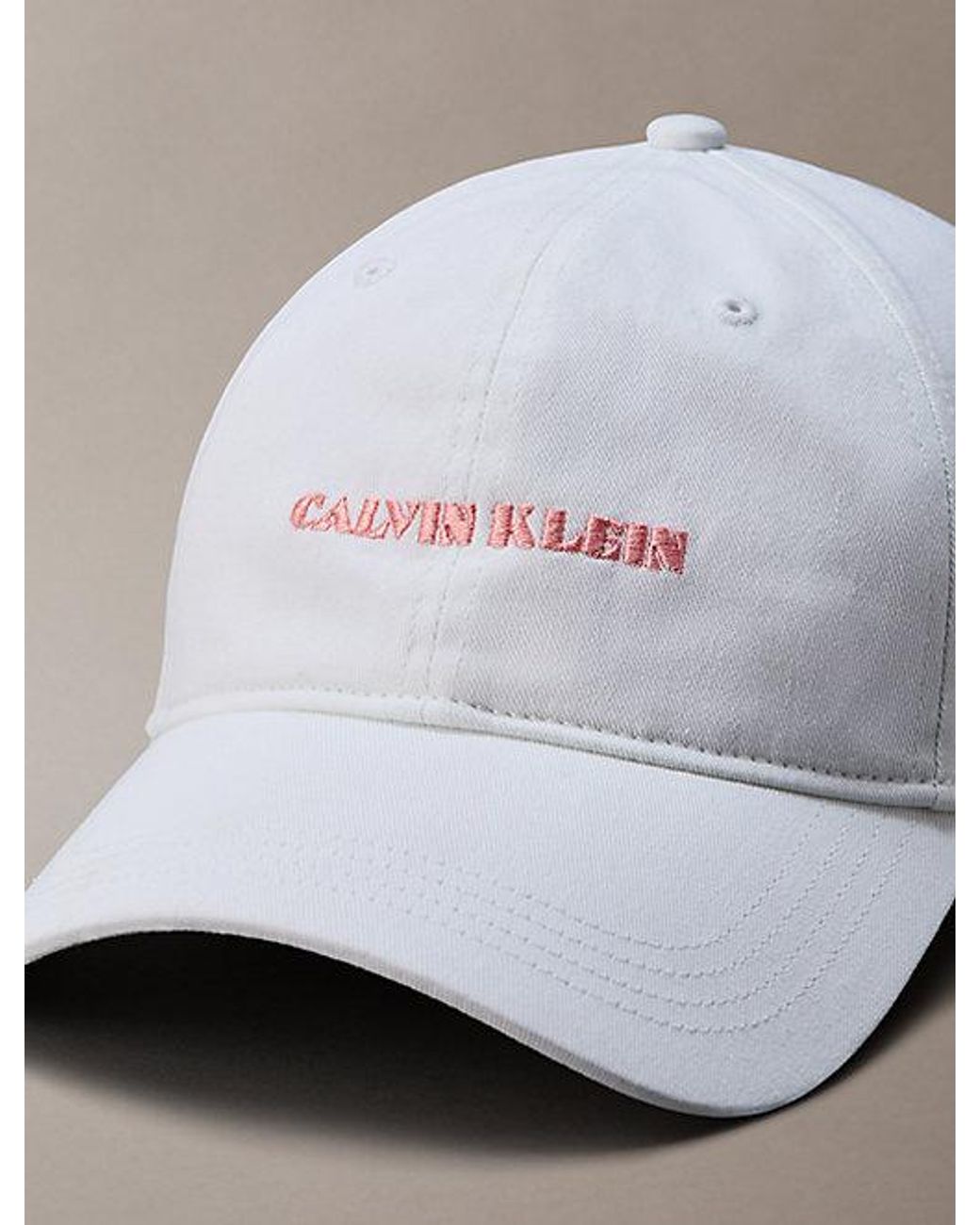 Calvin Klein Metallic Cotton Twill Embroidered Logo Cap