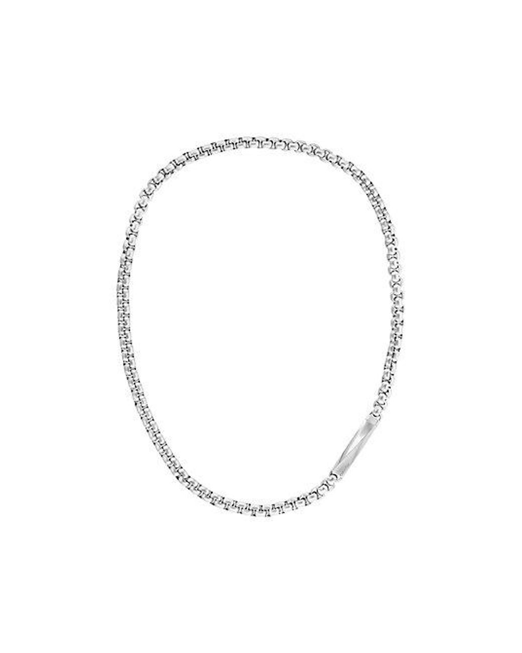 Calvin Klein Metallic Bold Cable Chain Necklace Iconic Id for men