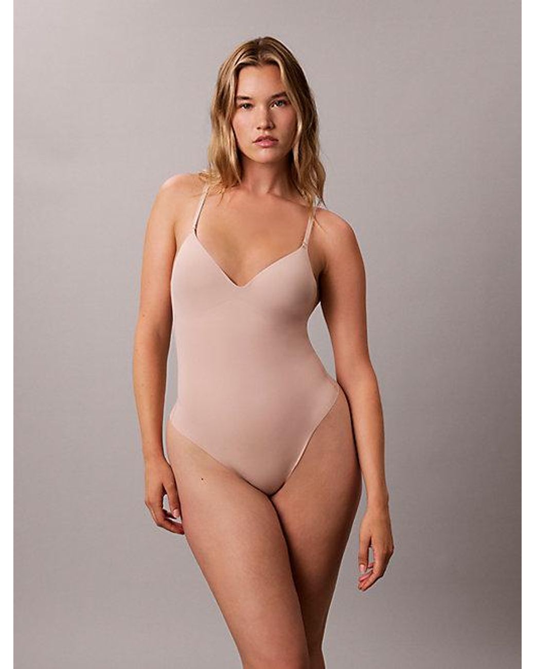 Calvin Klein Gray Shapewear Bodysuit Perfectly Fit Shapewear