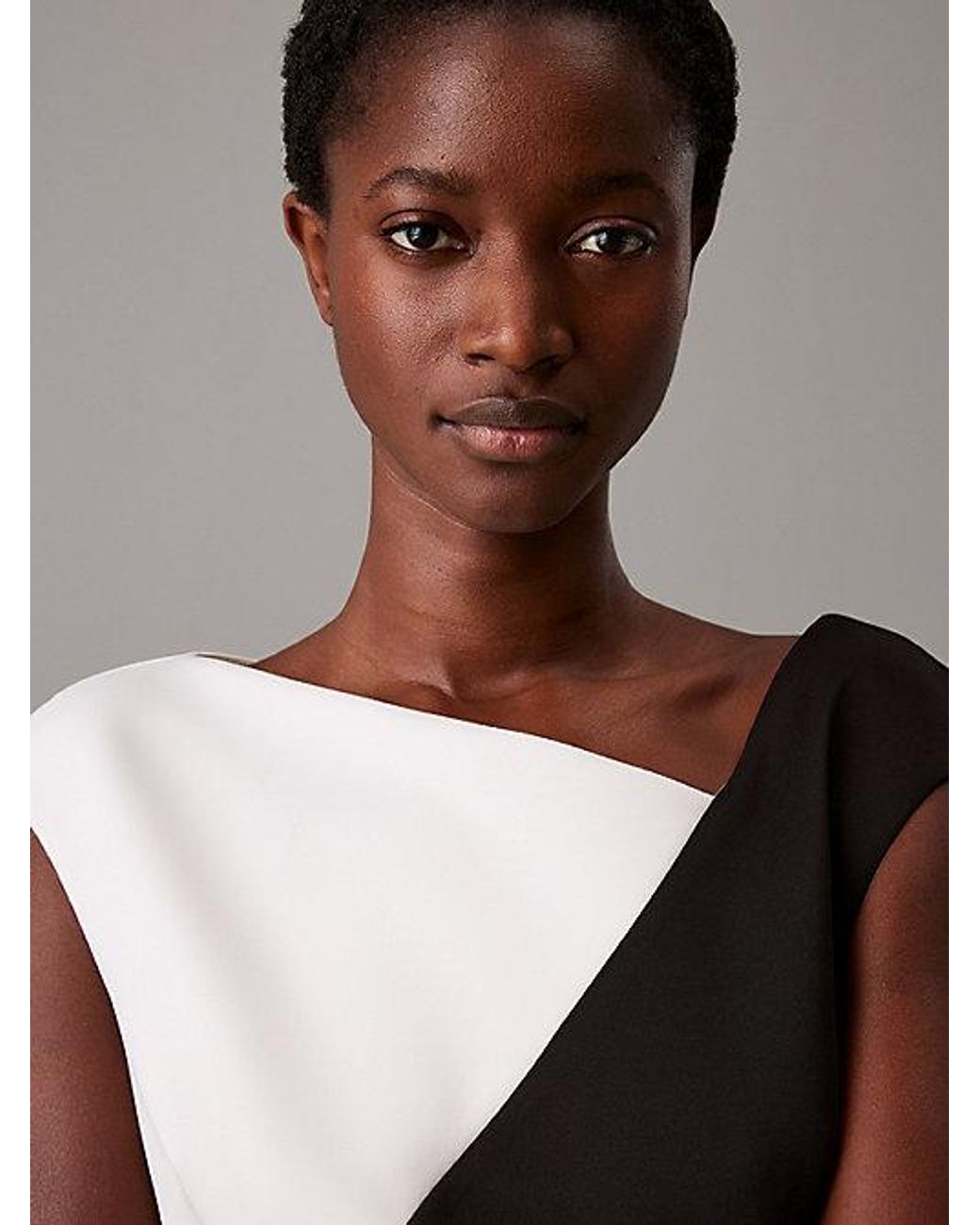 Calvin Klein Gray Slim Colourblock Dress