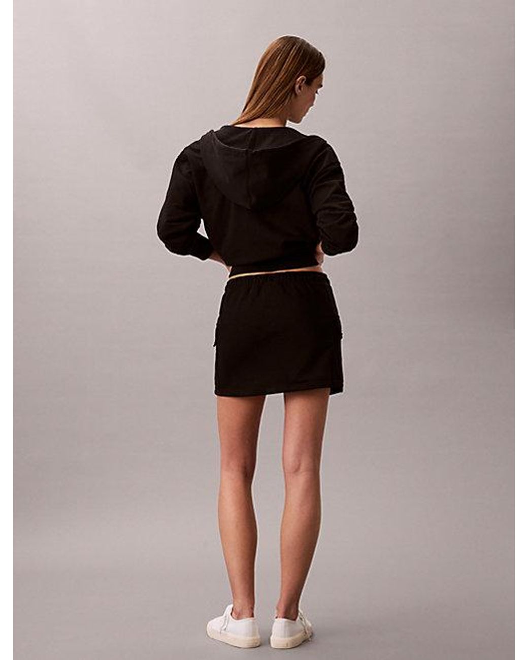 Calvin Klein Brown Jeans Cotton Terry Cargo Mini Skirt