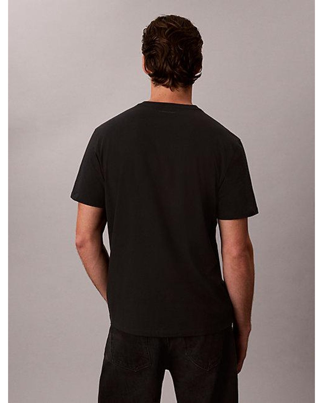 Calvin Klein Black Jeans Script Logo T-Shirt for men