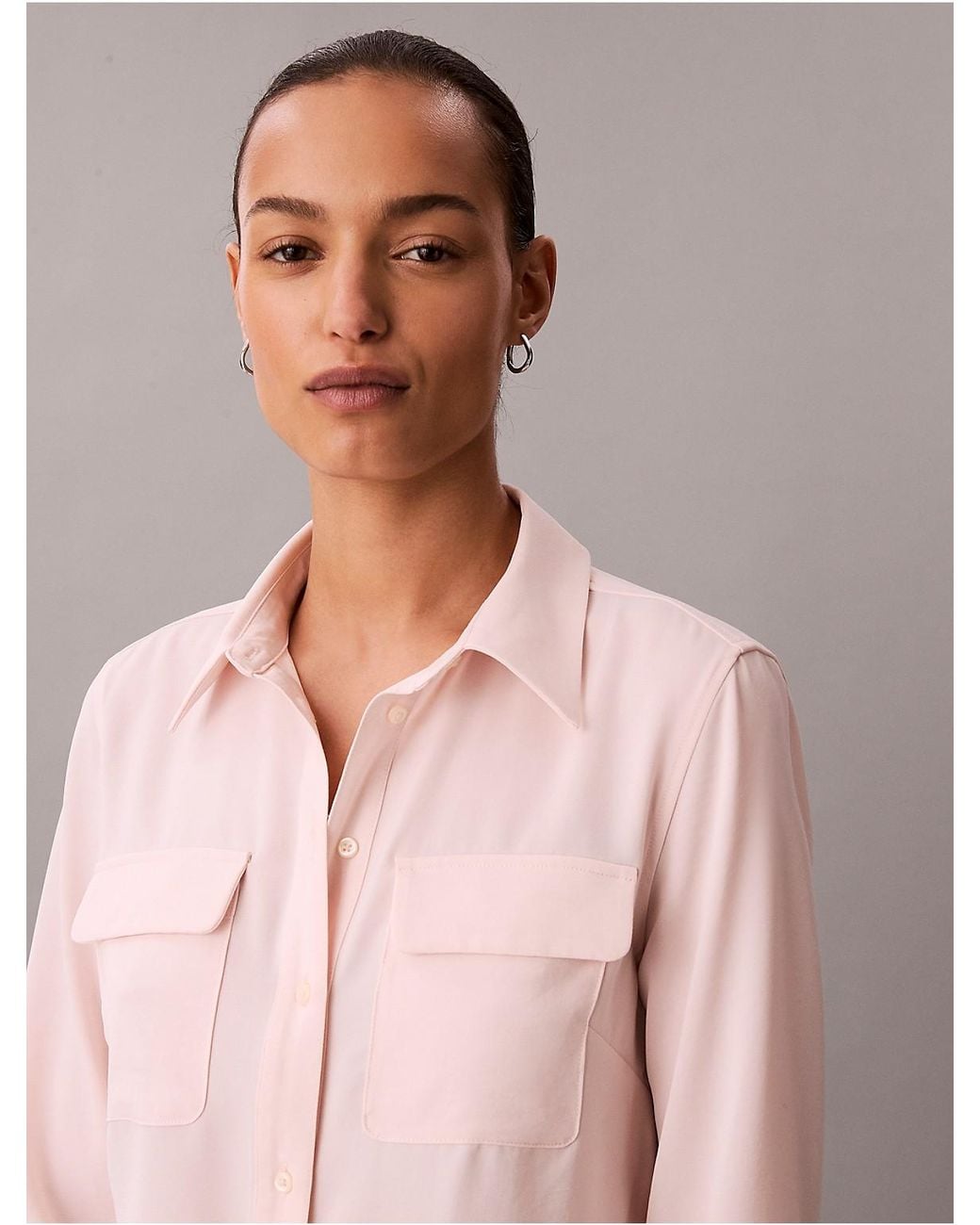 Calvin Klein Pink Utility Classic Button-Down Shirt