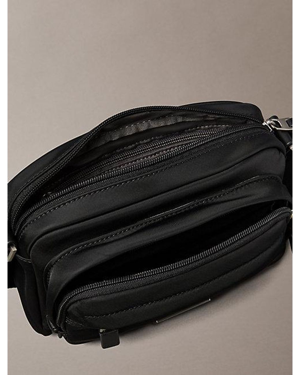 Calvin Klein Black Water Repellent Nylon Camera Bag for men