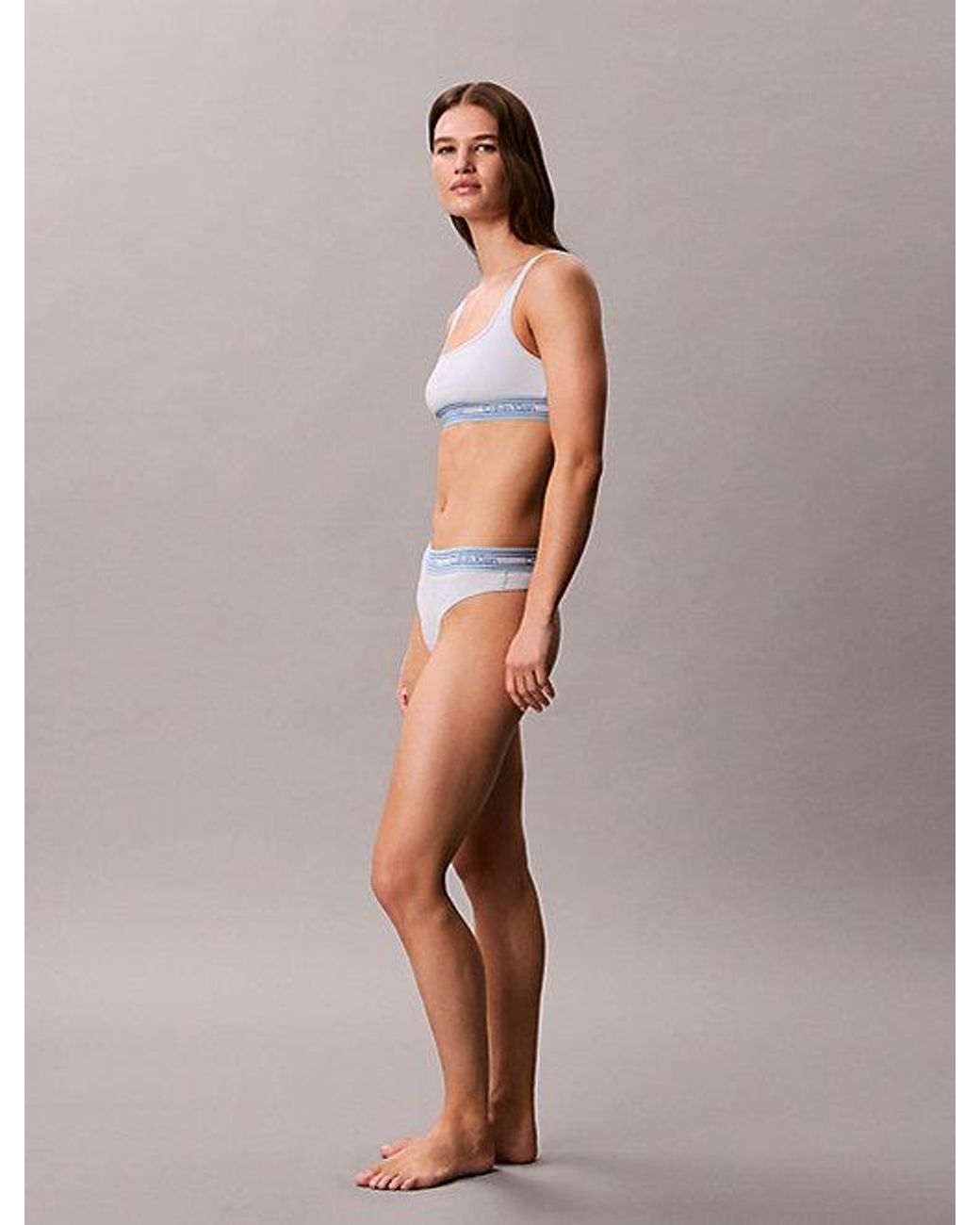 Calvin Klein Multicolor Thong Icon Cotton Modal Stripe Rib