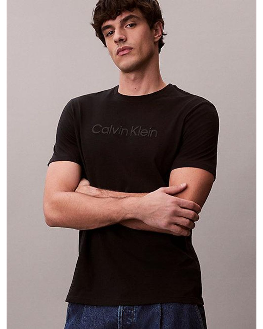 Calvin Klein Black Graphic Logo T-Shirt for men