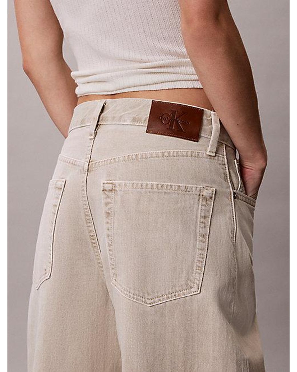 Calvin Klein Natural Jeans Barrel Leg Jeans