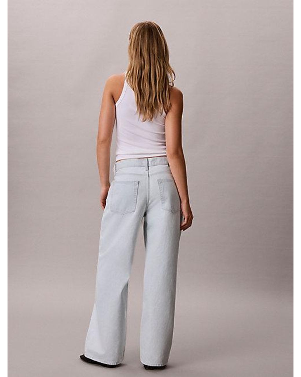 Calvin Klein Gray Jeans Low Rise Baggy Jeans