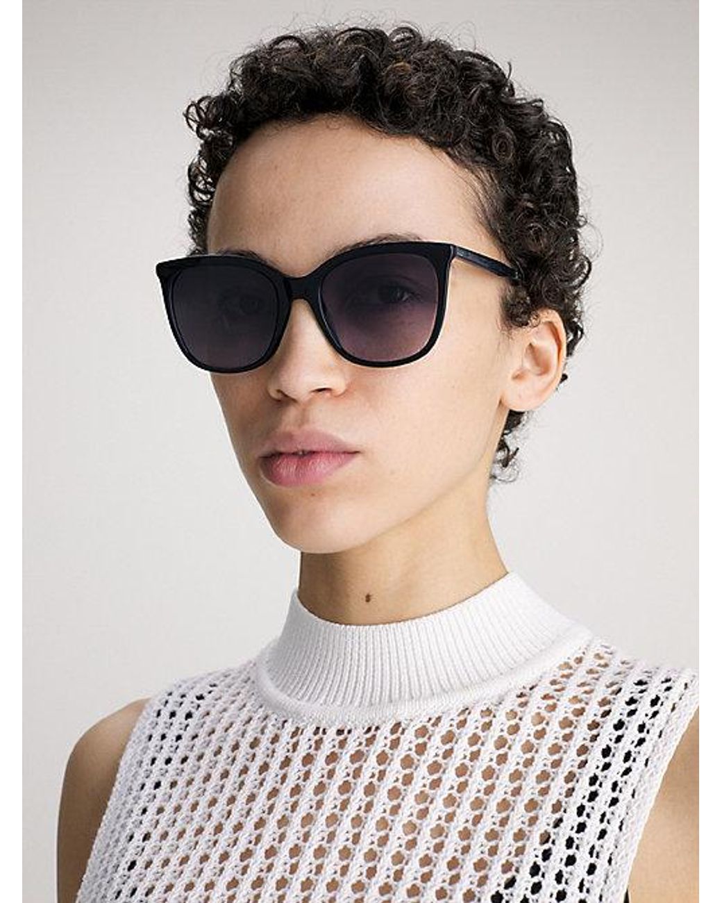 Calvin Klein Black Rectangle Sunglasses
