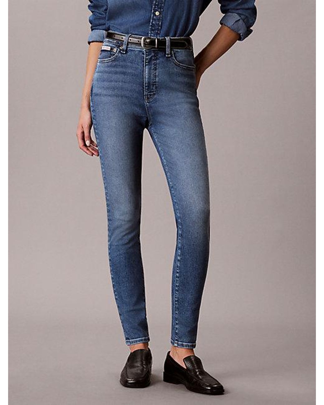 Calvin Klein Blue Jeans High Rise Skinny Jeans