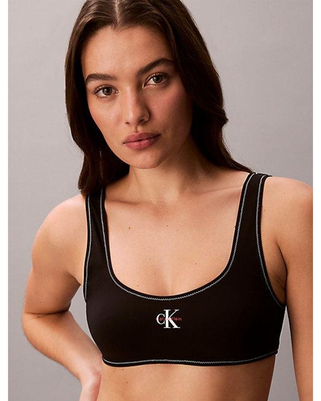 Calvin Klein Bralette Bikinitop in het Black