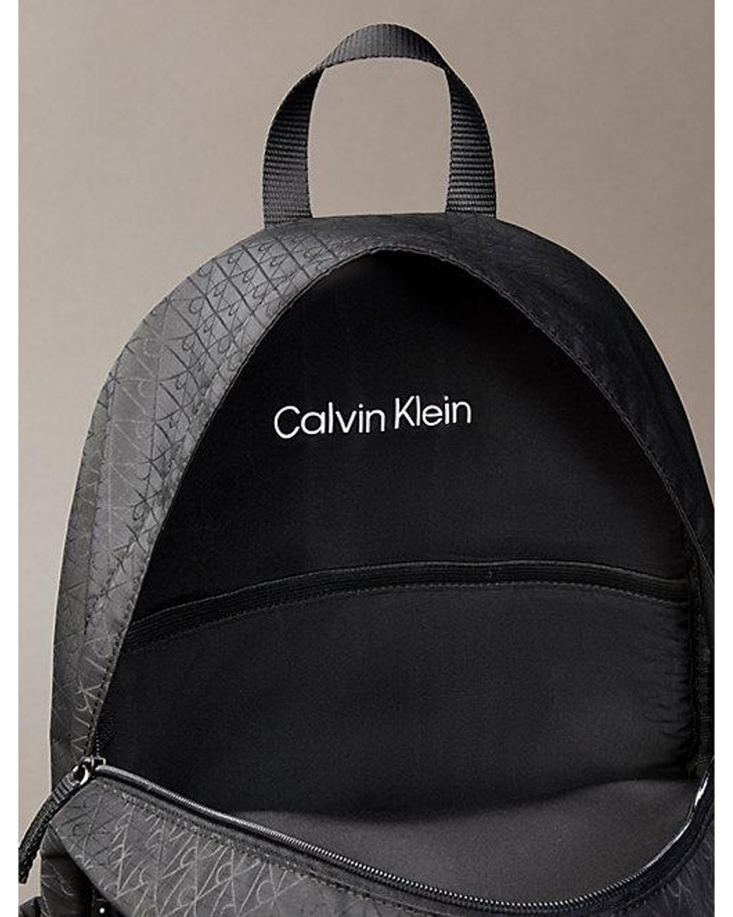 Calvin Klein Black Emblem Logo Backpack for men