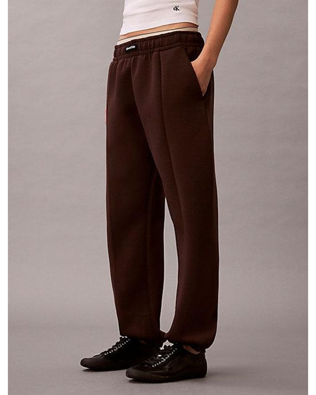 Calvin Klein Brown Relaxed Smooth Stretch Joggers
