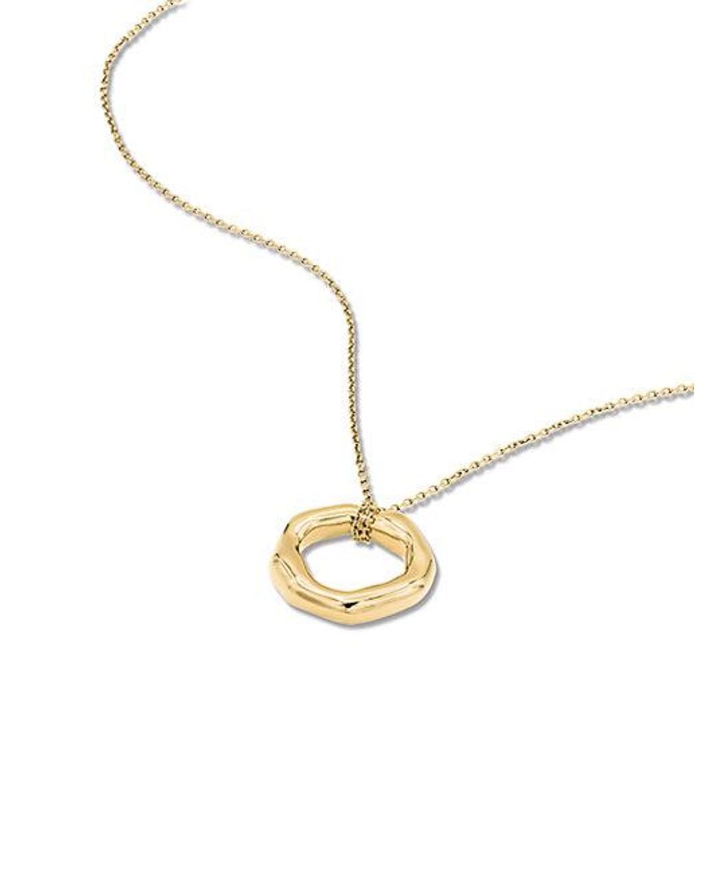 Calvin Klein White Jeans Fluid Forms Pendant Necklace