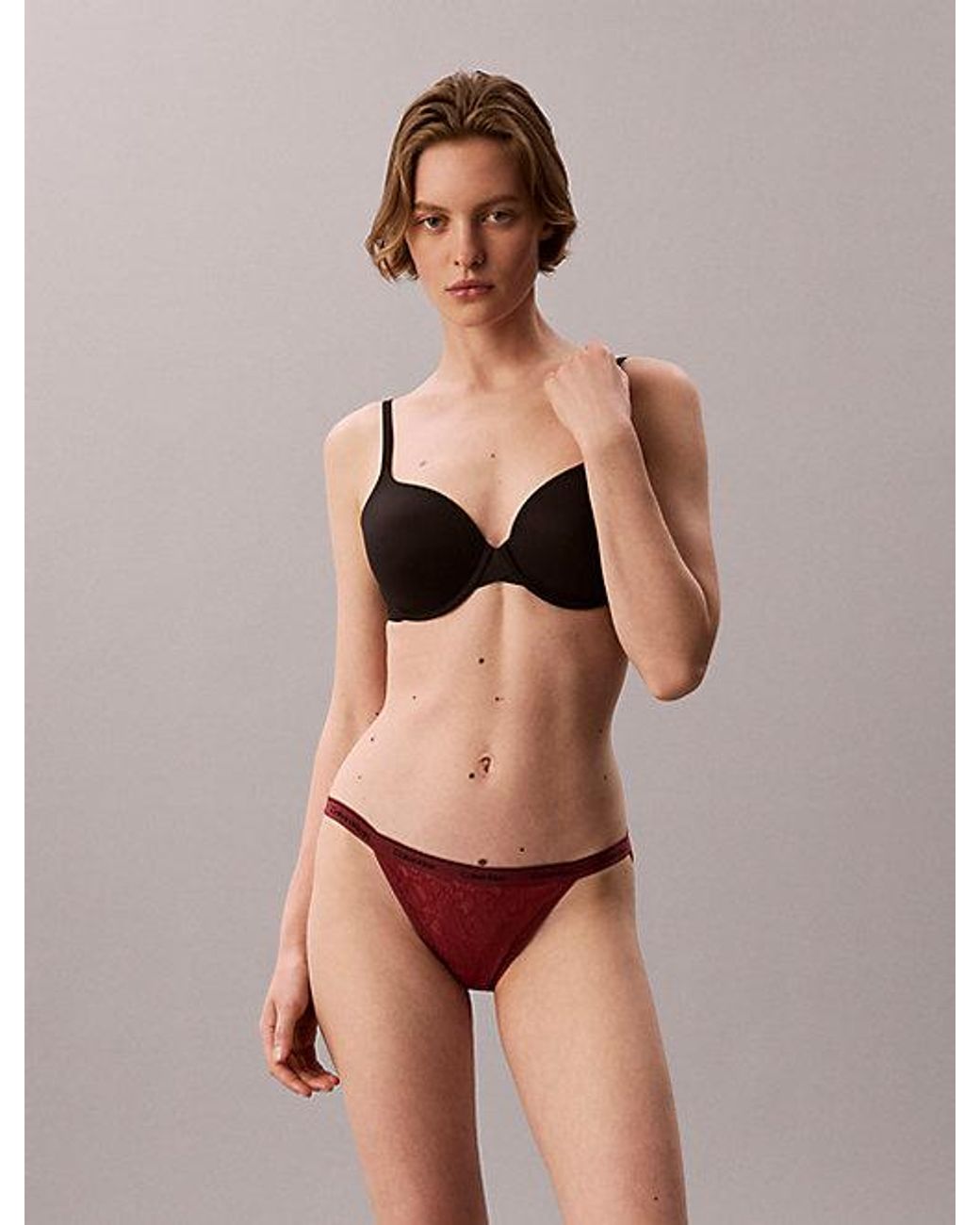 Calvin Klein Natural Bikini Briefs Icon Lace