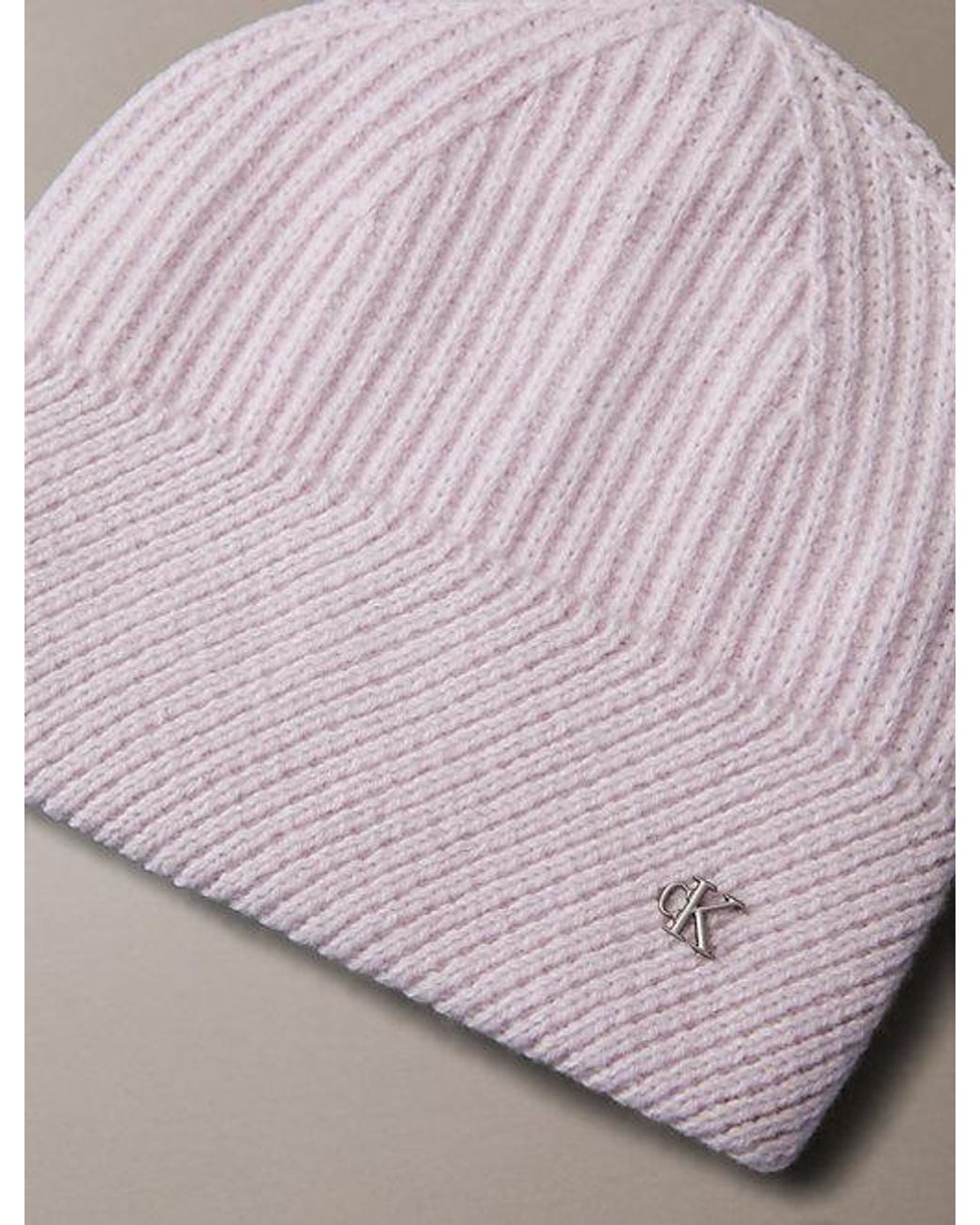 Calvin Klein Multicolor Wool Blend Monogram Beanie