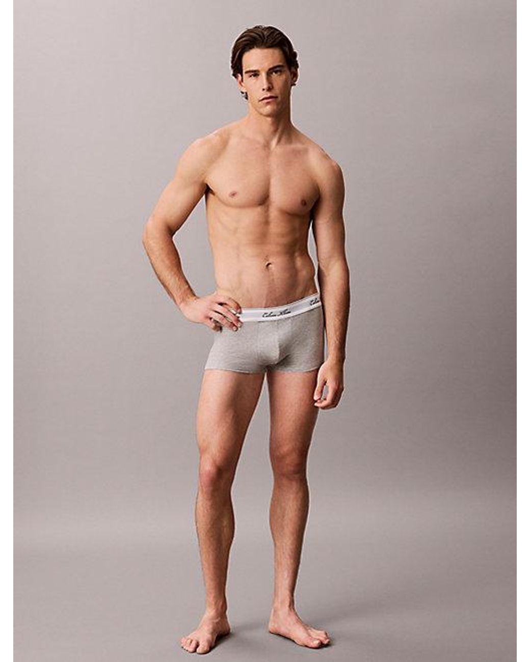 Calvin Klein Blue 3 Pack Low Rise Trunks Icon Cotton for men
