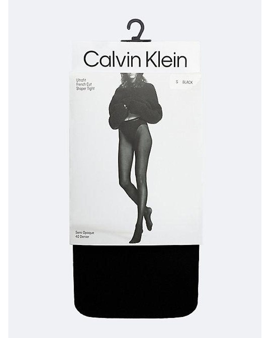 Calvin Klein Black 40 Denier Run Resistant Shaper Tights