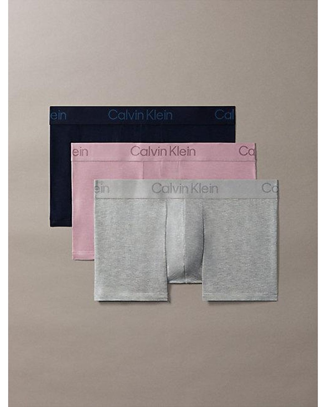 Calvin Klein Gray 3 Pack Trunks Ultra Soft Modal for men
