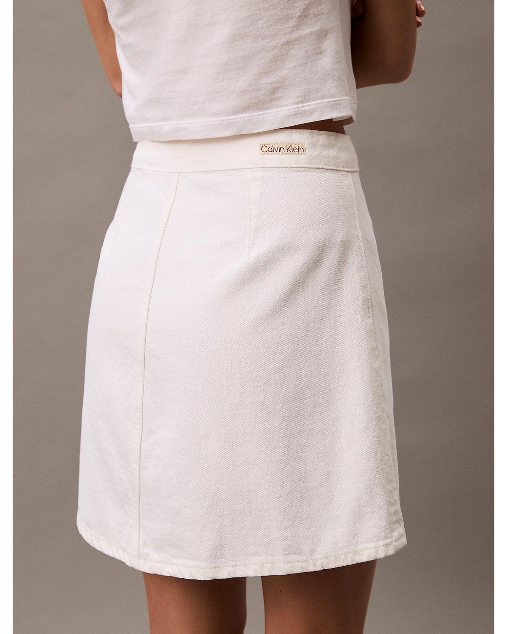 Minigonna Linea Ad A di Calvin Klein in Multicolor