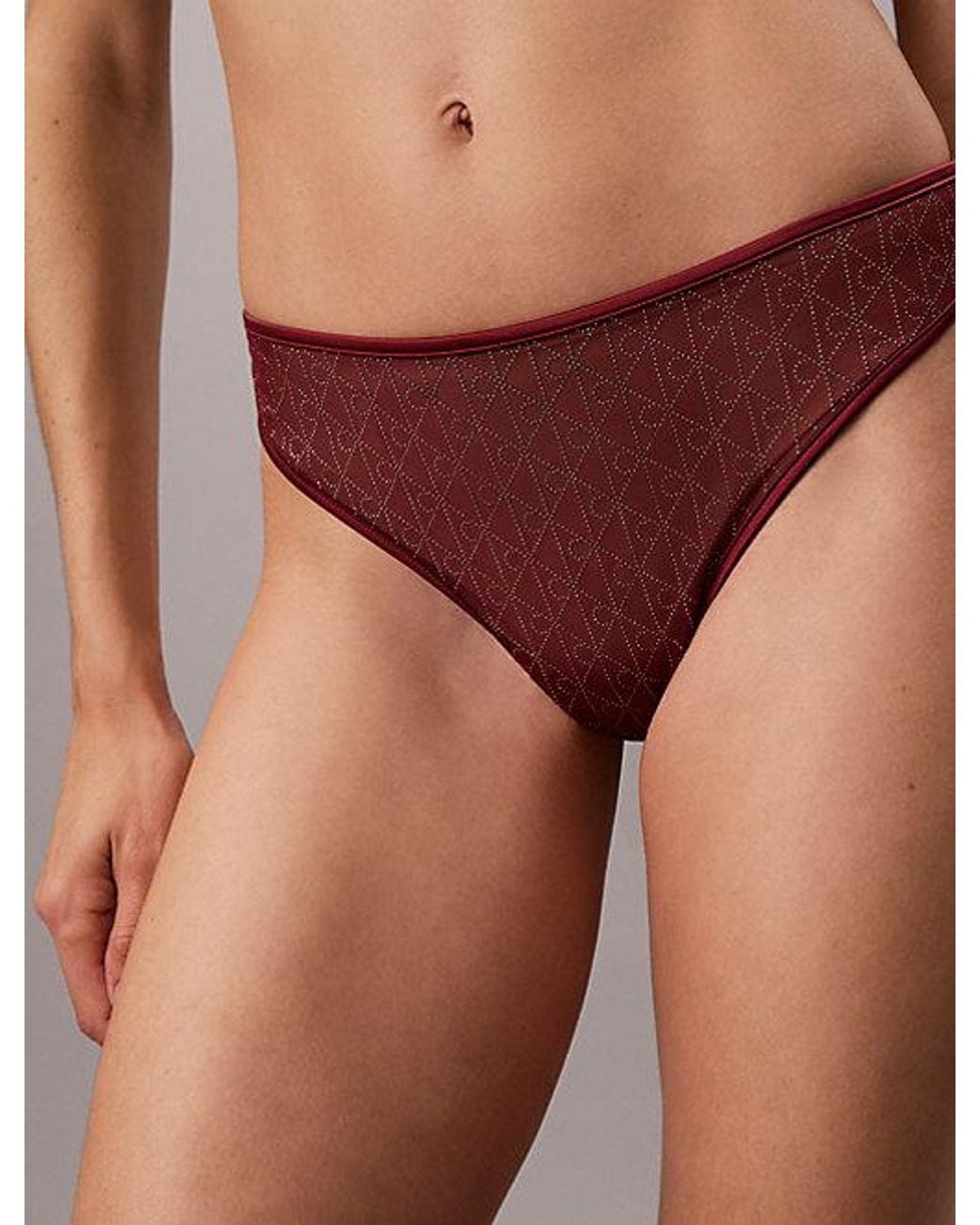 Calvin Klein Multicolor Thong Minimalist Emblem Mesh