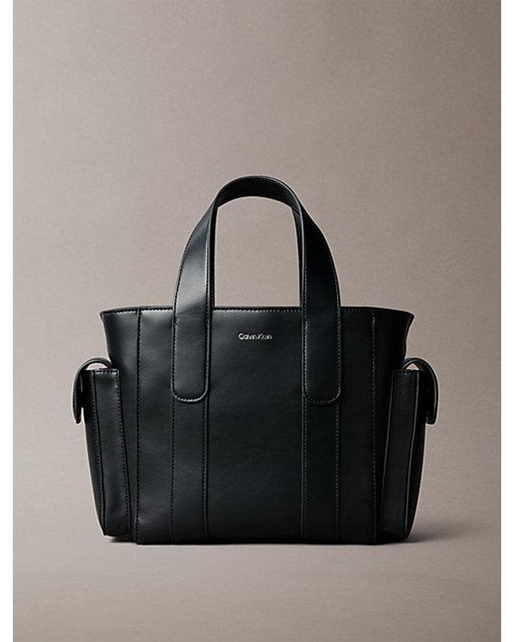 Calvin Klein Black Small Jacquard Logo Tote Bag