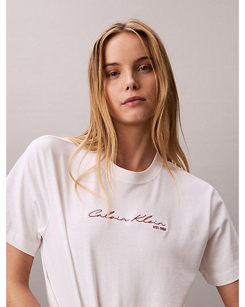 Calvin Klein Multicolor Jeans Relaxed Script Logo T-Shirt