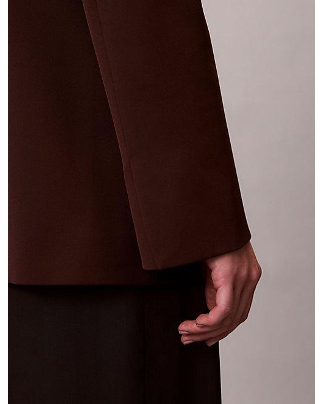 Calvin Klein Brown Soft Crepe Blazer
