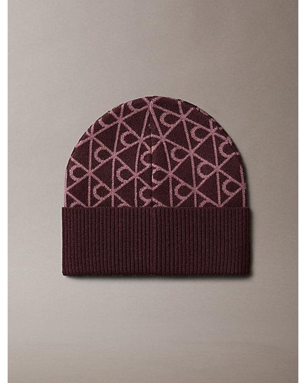 Calvin Klein Multicolor Allover Emblem Logo Wool Beanie