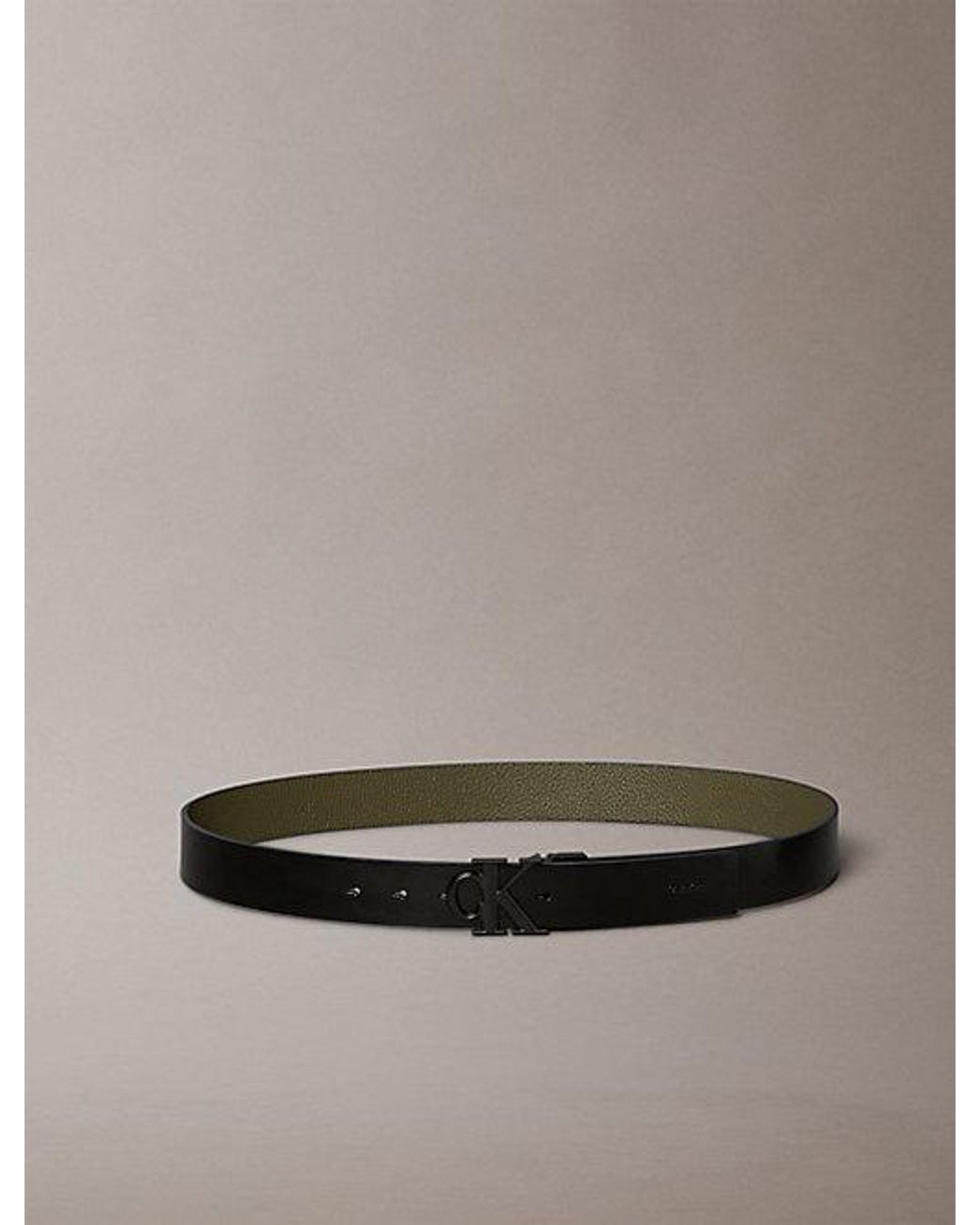 Calvin Klein Multicolor Reversible Leather Monogram Logo Belt for men