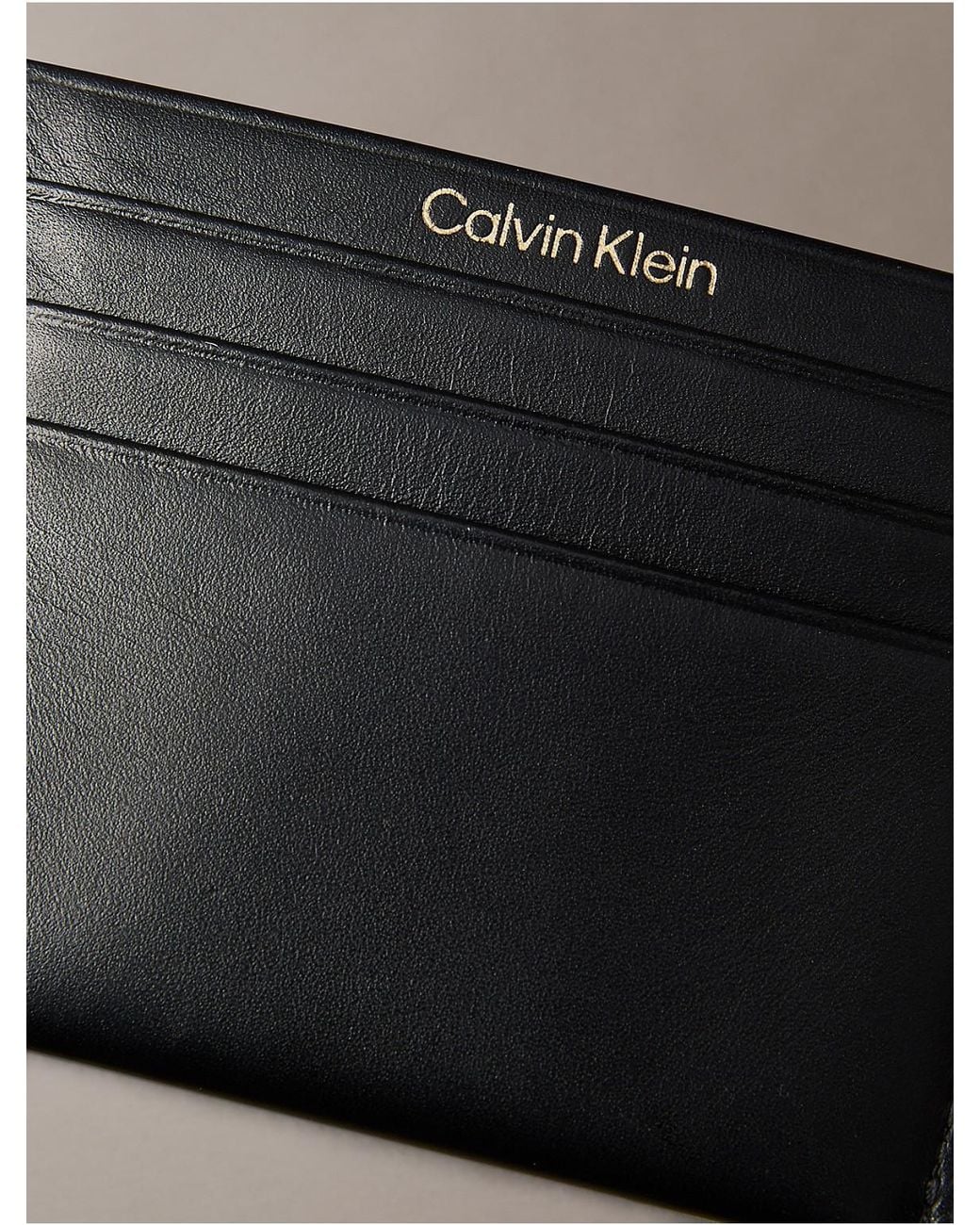 Calvin Klein Monogram Hardware Card Case + Key Fob Set in Black | Lyst