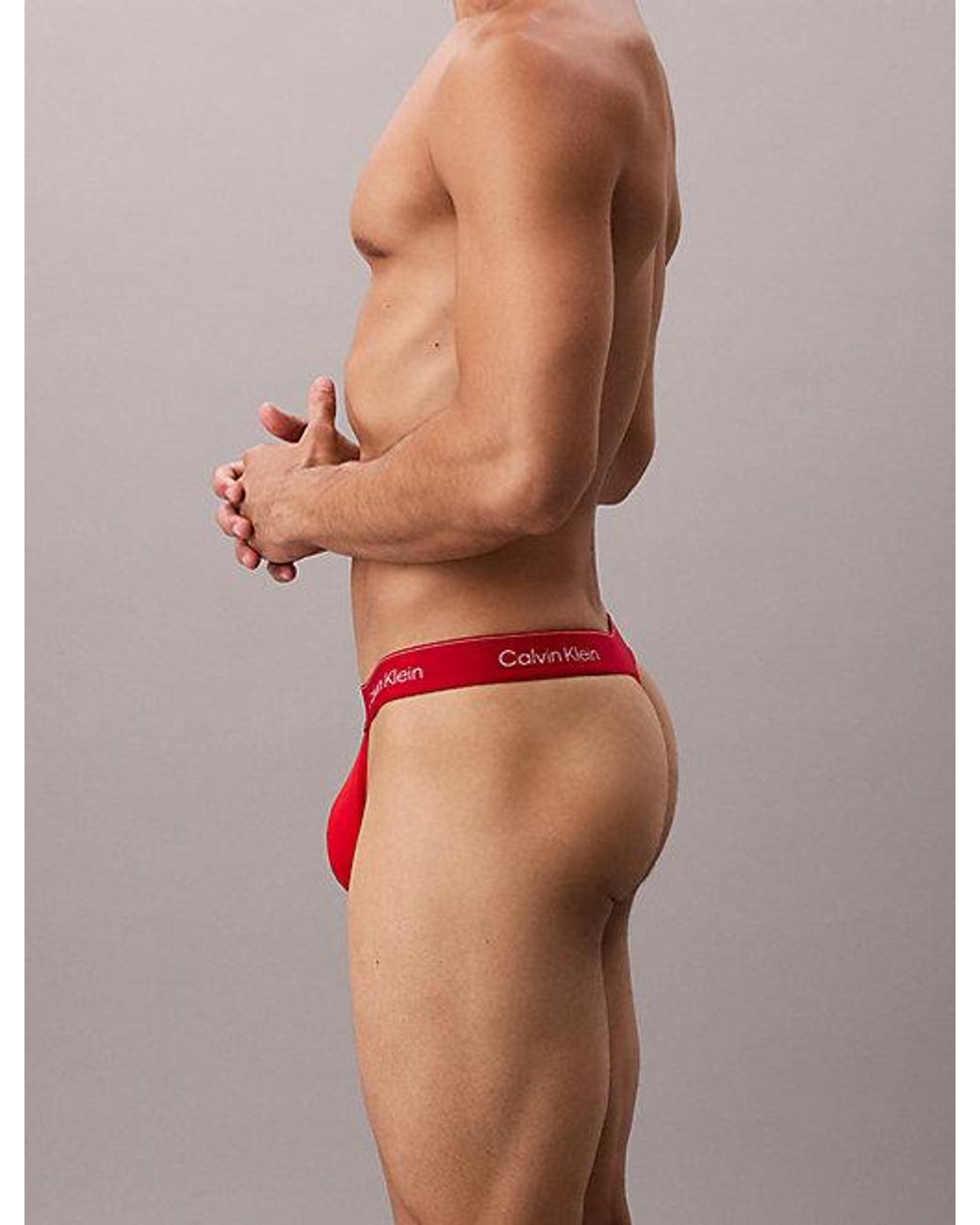 Calvin Klein 3-Pack Strings in het Gray voor heren