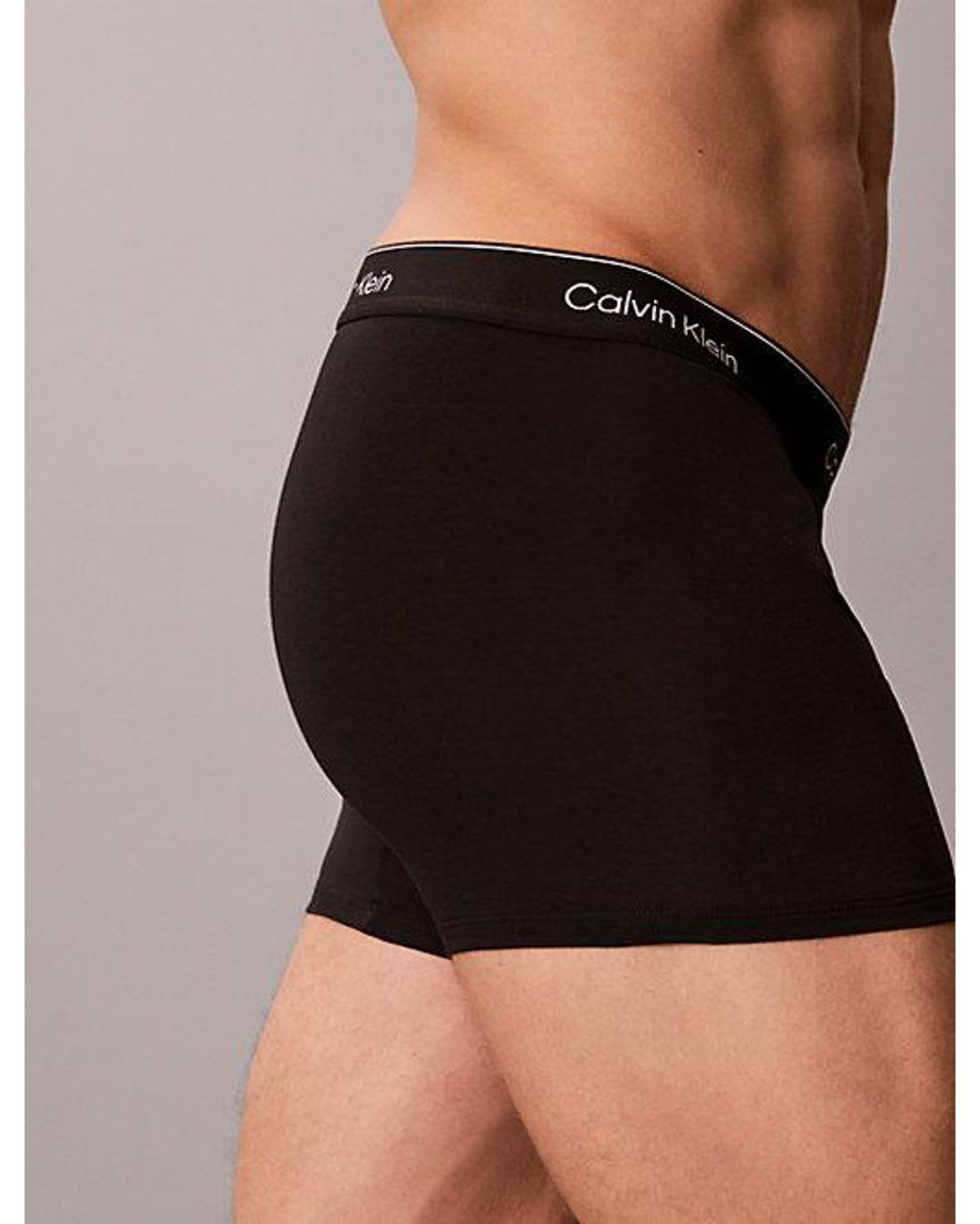 Calvin Klein Black 5 Pack Relaxed Trunks Icon Cotton Stretch for men