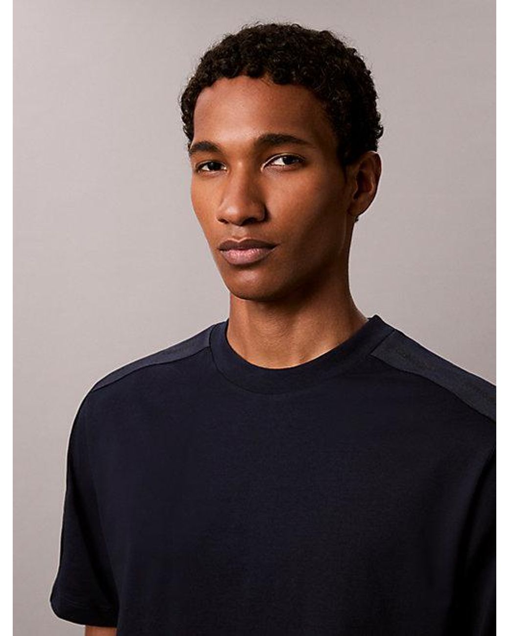 Calvin Klein Black Jeans Logo Tape T-Shirt for men
