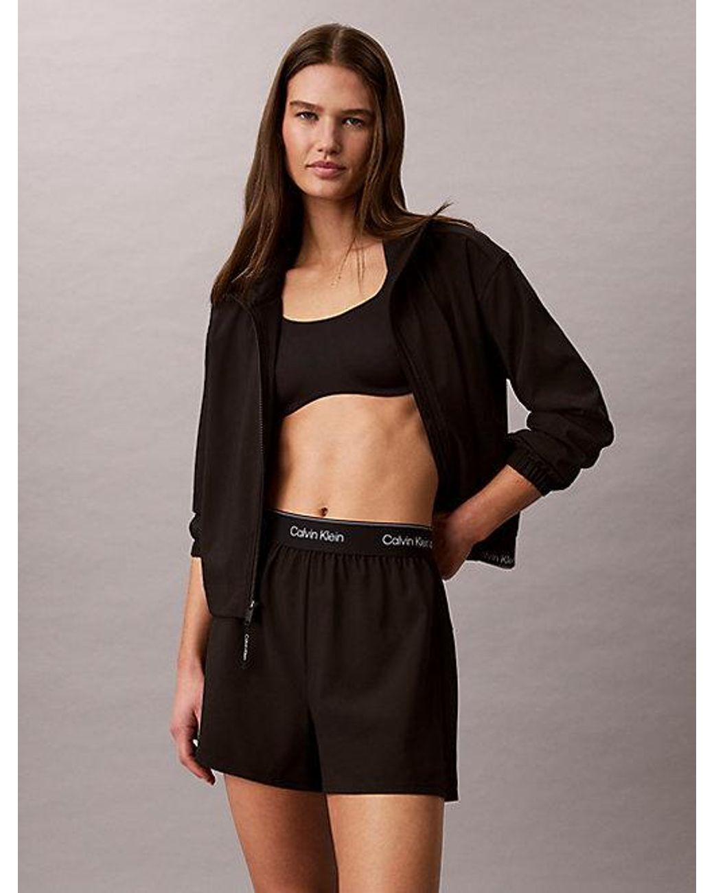 Calvin Klein Brown Sport Quick Dry High Rise Woven Shorts