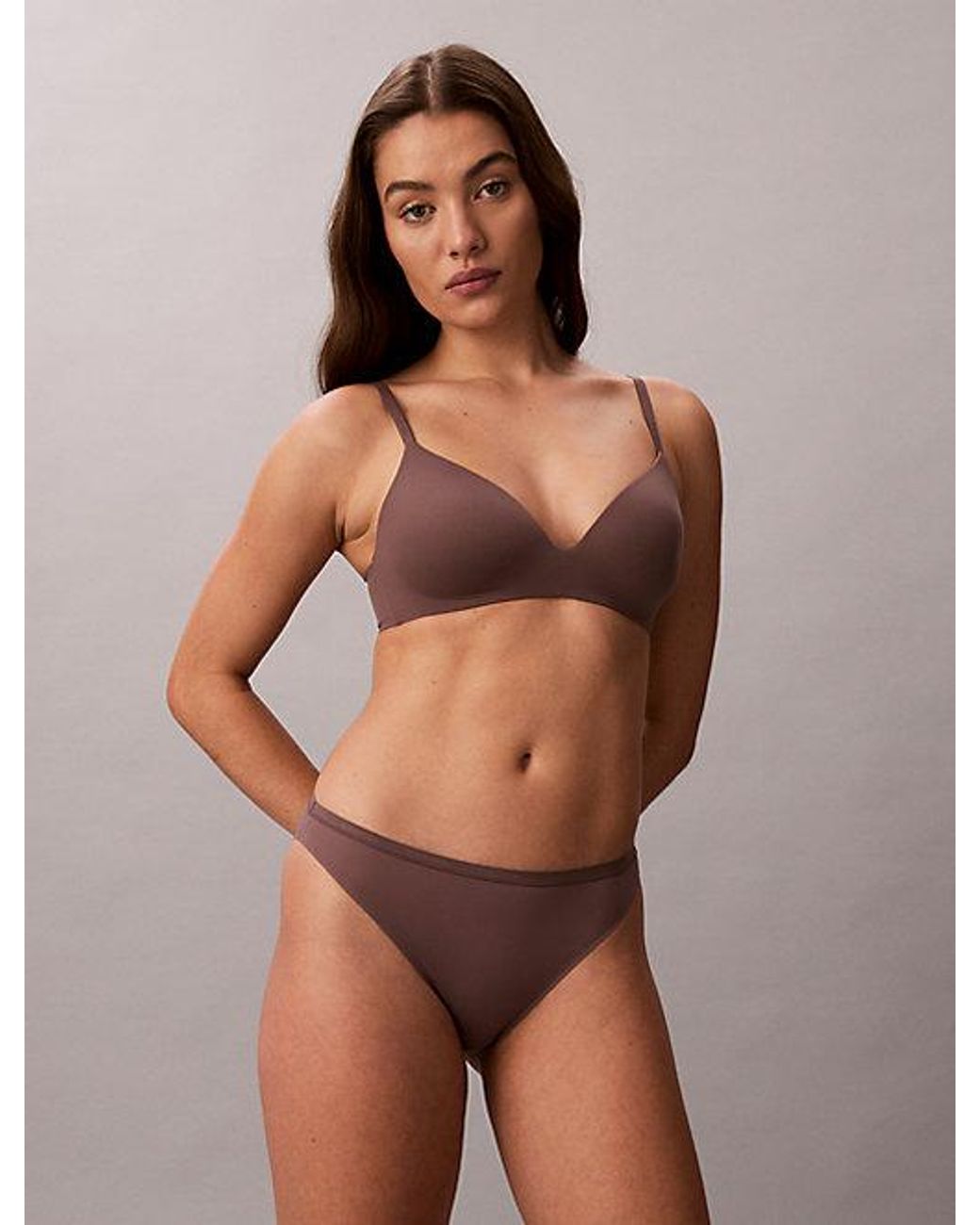 Calvin Klein Brown Wireless T-Shirt Bra Perfectly Fit