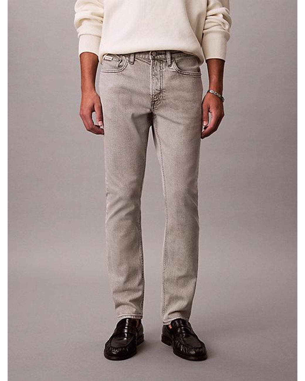 Calvin Klein Gray Jeans Slim Fit Jeans for men