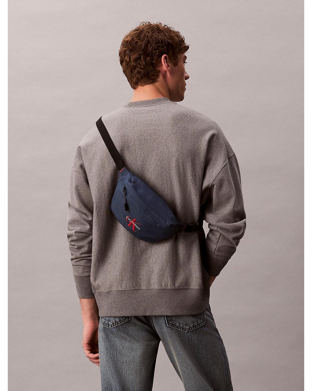 Marsupio Con Signature Logo di Calvin Klein in Blue da Uomo